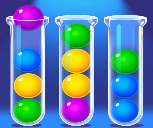 Ball Sort puzzle game screenshot on GameBinge